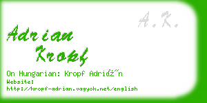 adrian kropf business card